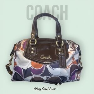 Coach Ashley Scarf Print Satchel